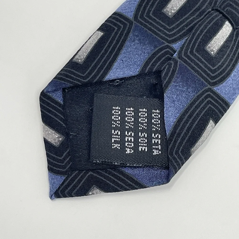 Croft Barrow 100% Silk Red Blue Black Vintage Stripes Geometric Classic Lot of 2